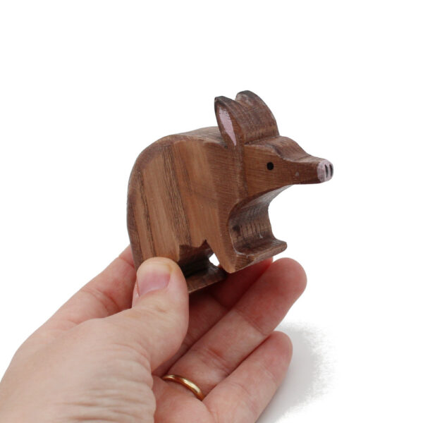 Aardvark Wooden Figure in Hand by Good Shepherd Toys