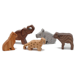 Baby Big Five Wooden Animal Set (5 Figures)