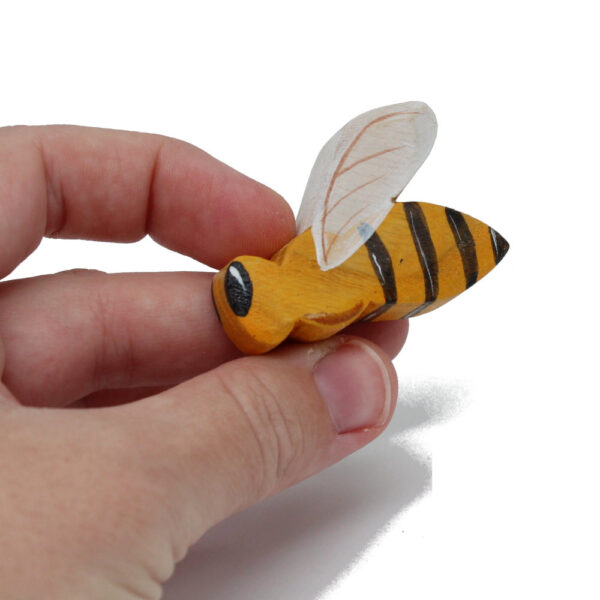 Bee In Hand Wooden Figure