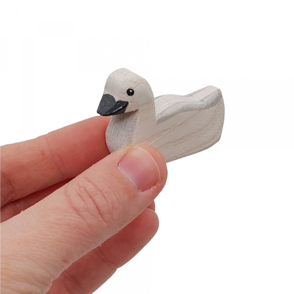 Cygnet Baby Swan Wooden Toy in Hand - by Good Shepherd Toys