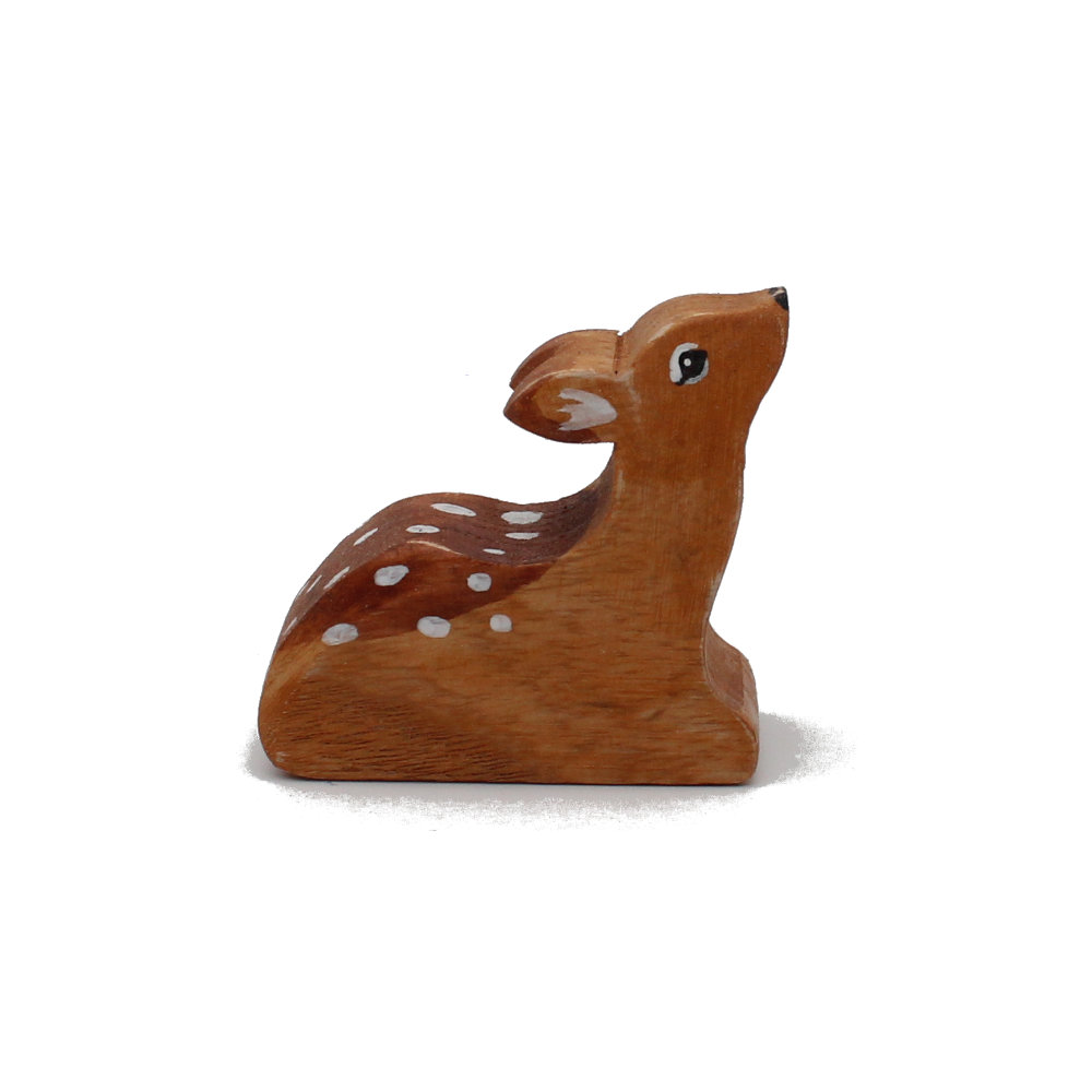 Fawn (Child White-tailed Deer) Wooden Figure