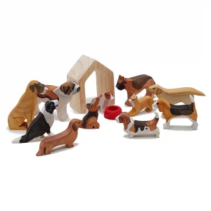 Limited Edition Dog Collection / 11 Dogs, Kennel and Bowl