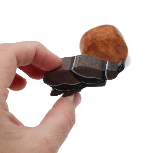 Dung Beetle Wooden Figure in Hand by Good Shepherd Toys
