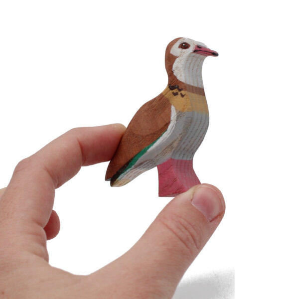 Egyptian Goose Wooden Bird in hand by Good Shepherd Toys