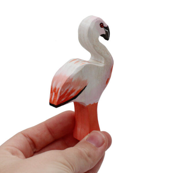 Flamingo Wooden Bird In Hand by Good Shepherd Toys