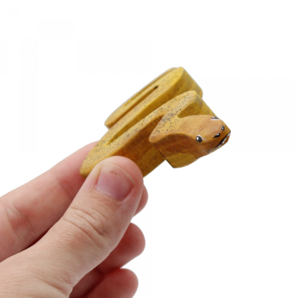 Inland Taipan Snake Wooden Figure in Hand - by Good Shepherd Toys