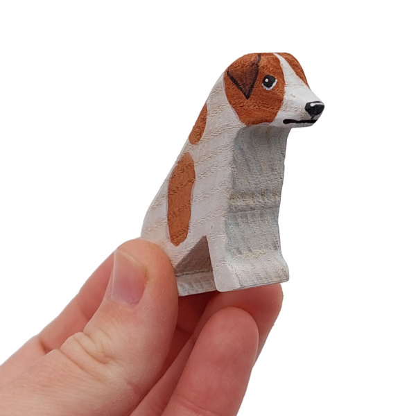Jack Russel wooden dog in Hand by Good Shepherd Toys
