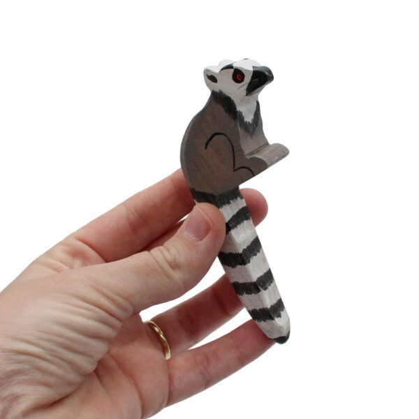 Lemur Wooden Figure in hand - by Good Shepherd Toys