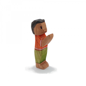 Little Boy Wooden Figure / Dark Skin (PRE-ORDER)