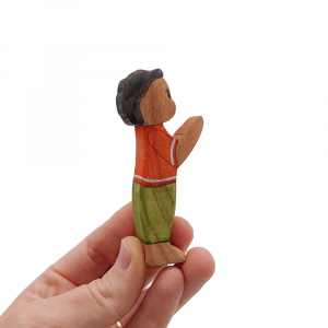 Little Boy Wooden Figure / Dark Skin (PRE-ORDER)