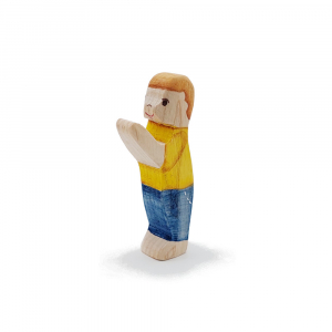 Little Boy Wooden Figure / Light Skin