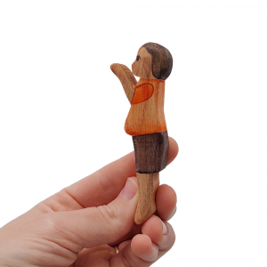 Little Boy on Tiptoe Wooden Figure (PRE-ORDER)