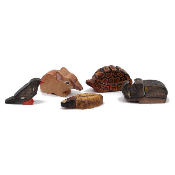 Little Five Game Animals Set Wooden Figures - by Good Shepherd Toys