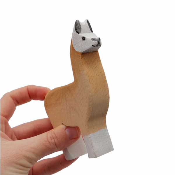 Llama Wooden Figure in Hand - by Good Shepherd Toys