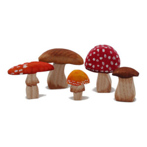 Wooden Mushrooms Set (5 Pieces)