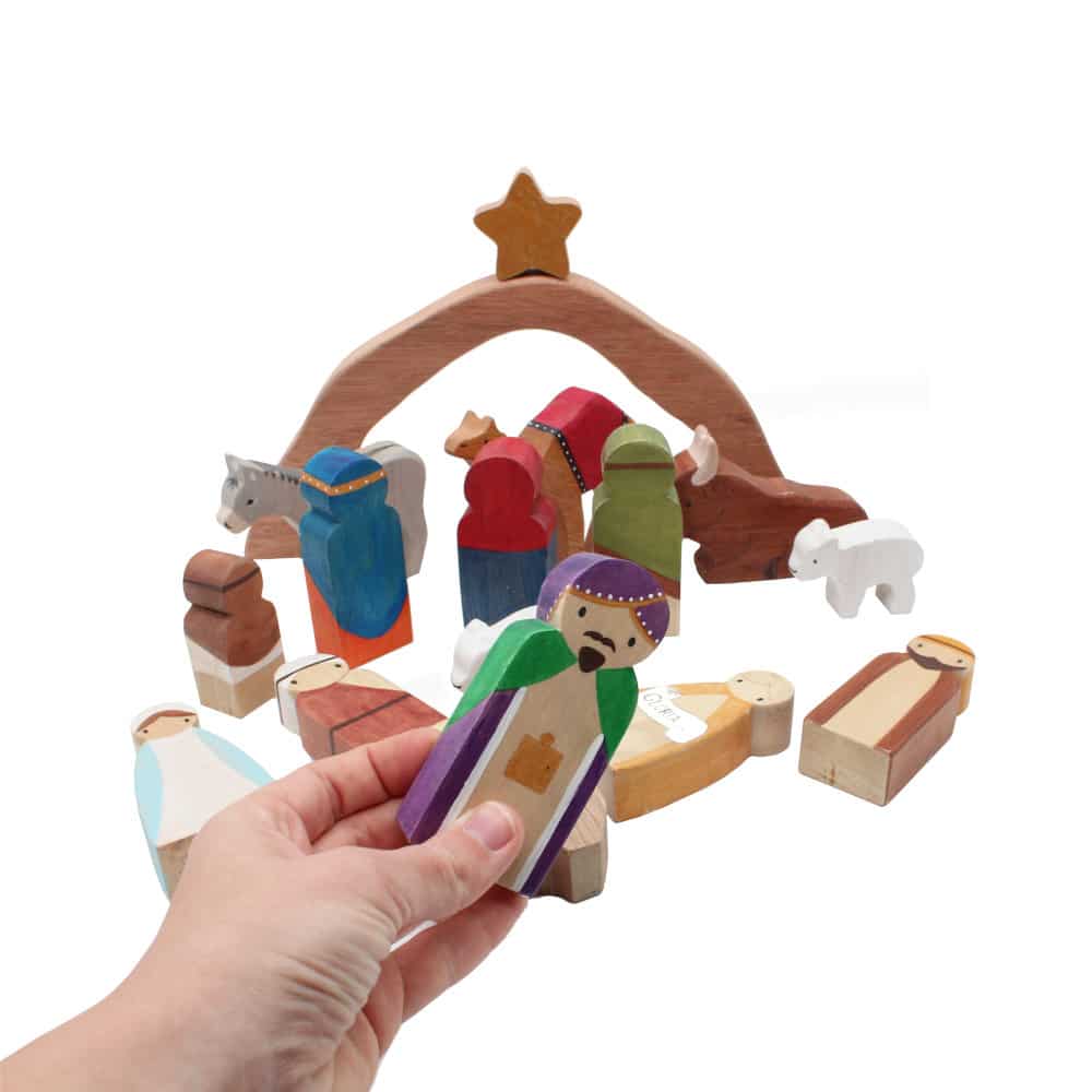 Good Shepherd Toys Nativity Set Colour in Hand