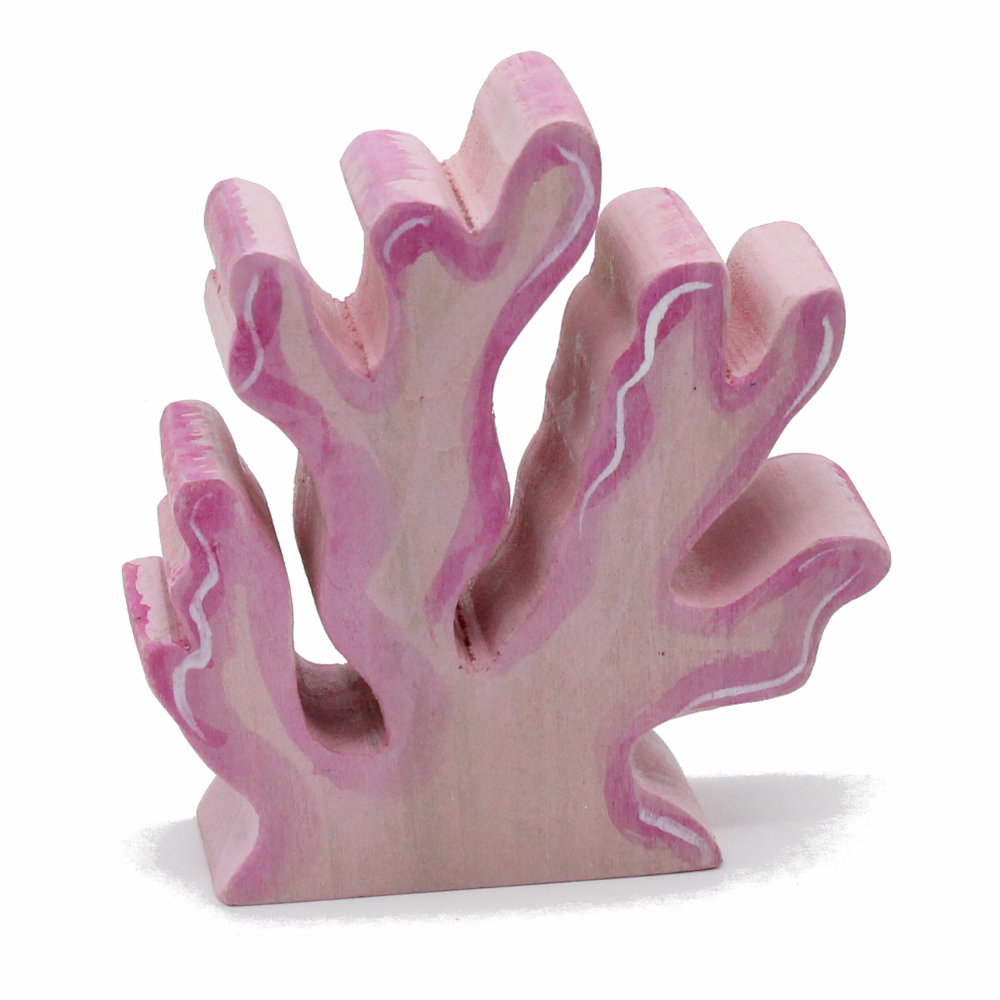 Pink Seaweed Wooden Figure