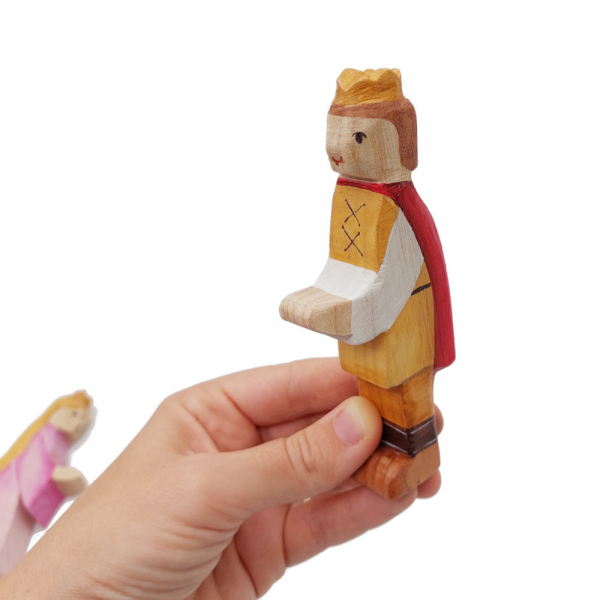 Shaped Wooden Prince in Hand - by Good Shepherd Toys