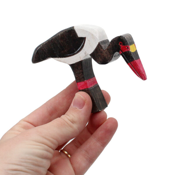 Saddle-billed Stork Wooden Bird in Hand by Good Shepherd Toys