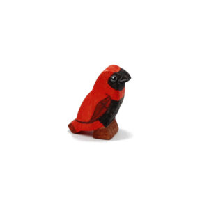 Red Bishop Wooden Bird