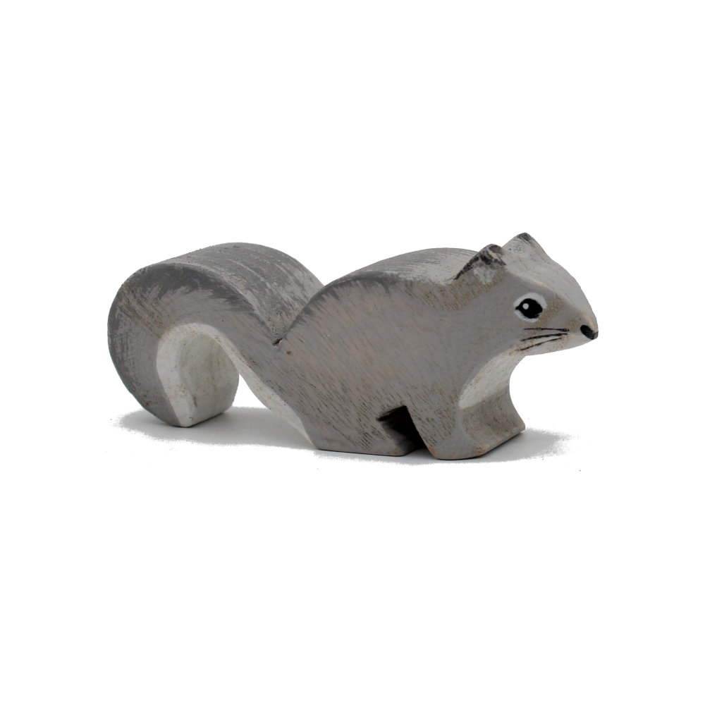 Squirrel on All Fours Wooden Figure