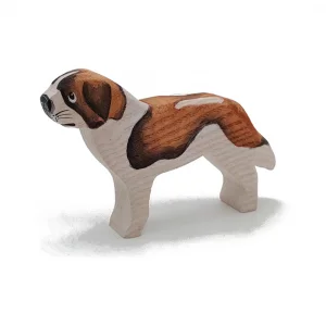 Saint Bernard Wooden Dog Figure