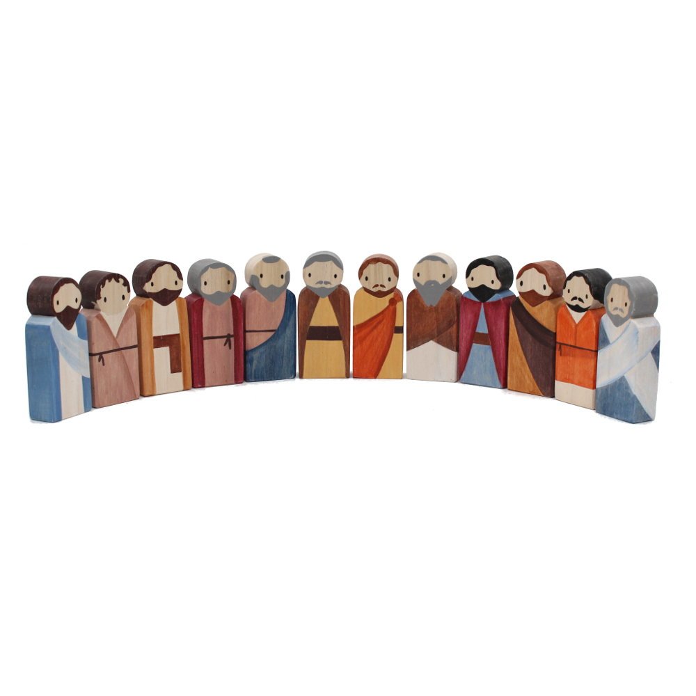Twelve Apostles Set Wooden Figures