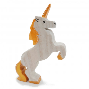 Wooden Unicorn Figure