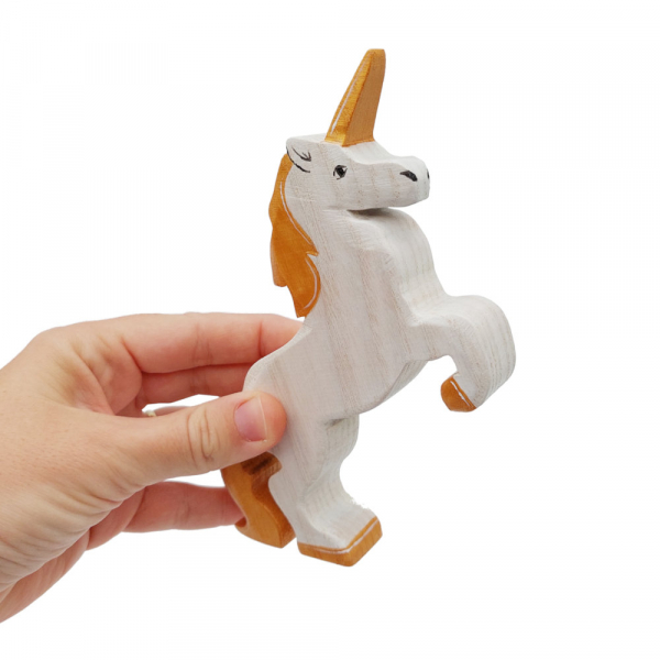 Shaped Wooden Unicorn in Hand - by Good Shepherd Toys